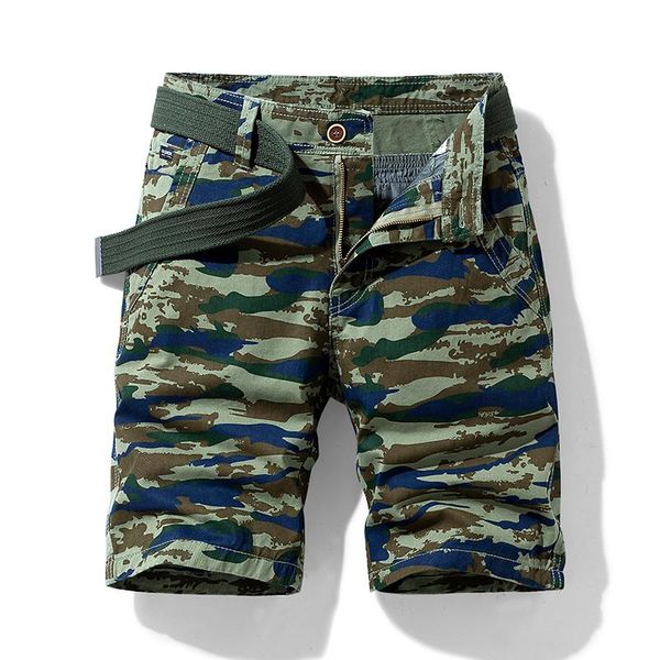 

men's shorts summer korean fashion cotton knee-length camouflage cargo pants male casual breeches beach 17802p29, White;black