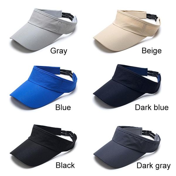 

outdoor hats ly women men visor sun plain hat sports cap adjustable soild golf tennis training beach caps 19ing, Black;white