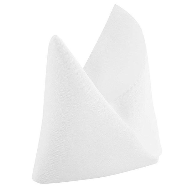 

table napkin 10pcs polyester fabric 18.5 x 18.5inch (47 47 cm) solid machine washable napkins for holiday dinner whi