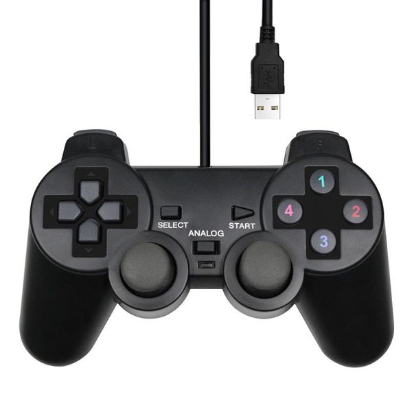 

winxp/win7/win8/win10 wired usb controller game handle lapblack digital button for pc computer controllers & joysticks