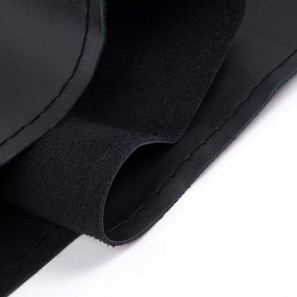 

black steering universal wheel professional truck cowhide 38cm leather covers