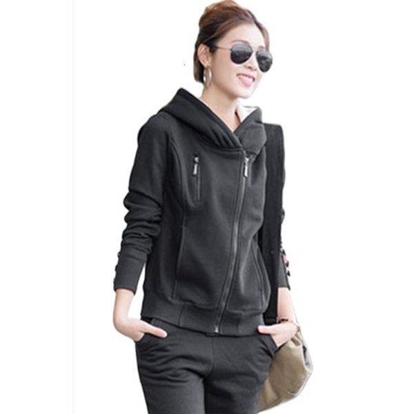 

women's two piece pants -4xl women sweatshirt tracksuits winter fashion casual plus velvet warm + suits sportswear sets female jo, White