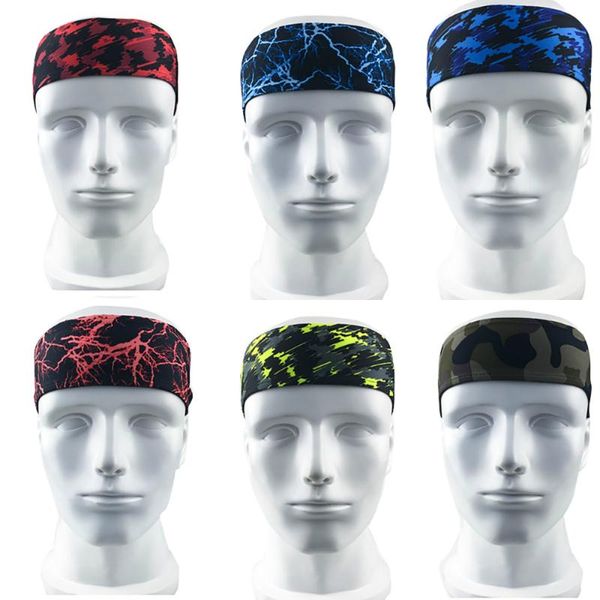 

absorbent fitness sport sweat headband elastic sweatband for men and women yoga hair bands head gym sports, Yellow;black