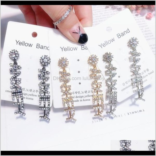 

dangle & chandelier drop delivery 2021 designer jewelry for women korean style letters flowers chram earrings simple fashion of 5rtfp, Silver