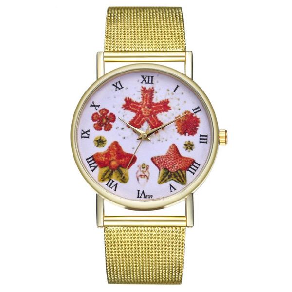 

wristwatches vintage ladies round mesh strap watch quartz fashion, Slivery;brown