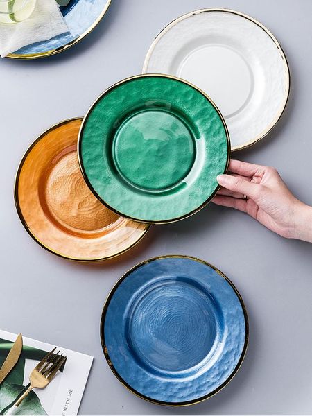 

dishes & plates european phnom penh glass plate creative western wind salad cake breakfast