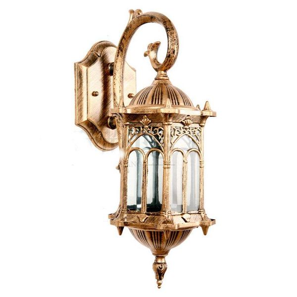 

outdoor wall lamps bronze vintage hexagon hanging european villa waterproof landscape outside corridor hallway sconces