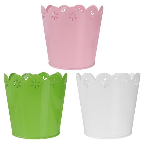 

waste bins 3pcs iron deskplant pot creative bonsai flower home decoration