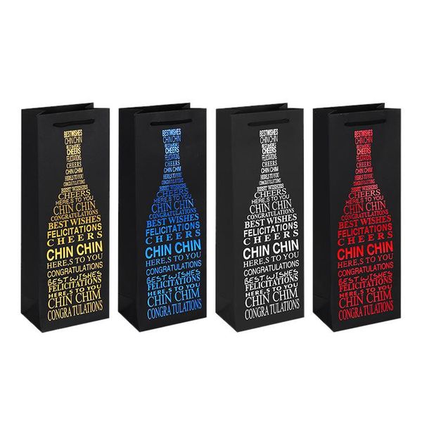 

gift wrap 20pcs portable red wine bag custom made paper single and double