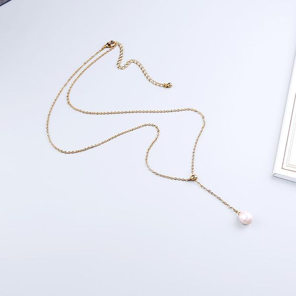 

pendant necklaces balanbiu minimalist exquisite cultured pearl for women gifts gold color 2021 fashion jewelry drop, Silver
