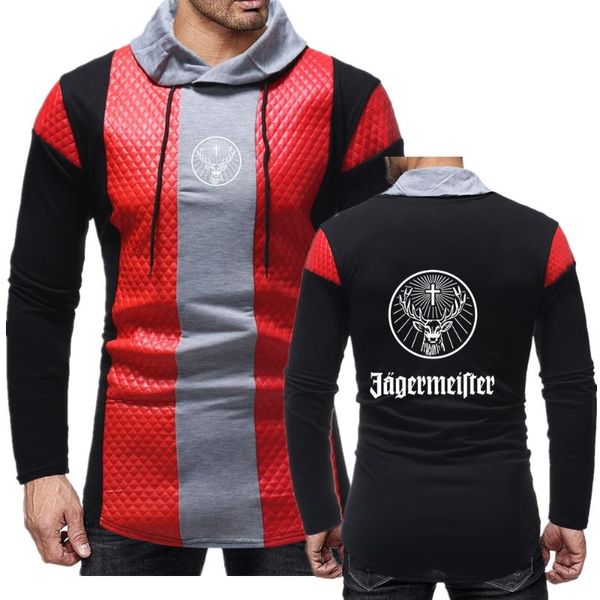 

men's hoodies & sweatshirts 2021 jagermeister brand spring autumn fashion coat men harajuku style zip mens delicate long sleeve printed, Black