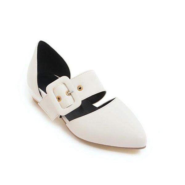 

dress shoes oversized pointed buckle summer flat ladies women woman, Black