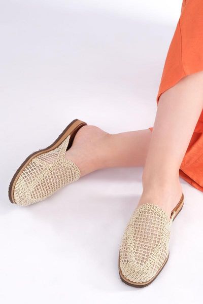 

slippers arber women 's braid straw beige, Black