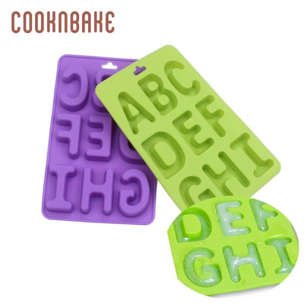 

baking & pastry tools cooknbake letters silicone chocolate mold cake decorating tool letter for candy gummy form ice soap mould a
