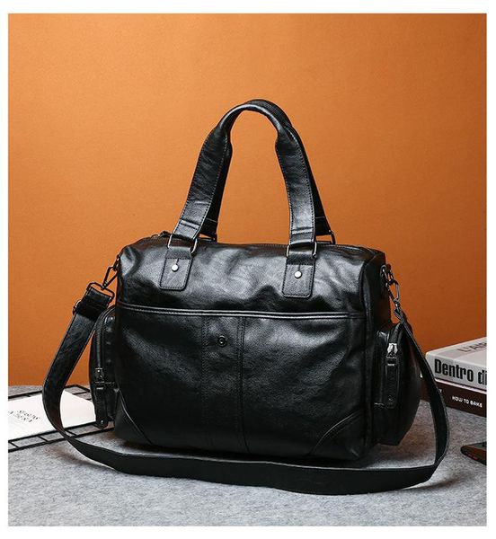 

bag men's 2021 business handbag retro casual pu briefcases