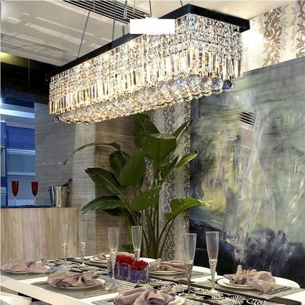 

chandeliers upscale modern pendant l500mm restaurant k9 suspend led crystal chandelier light bedroom hanging lamp for dining room