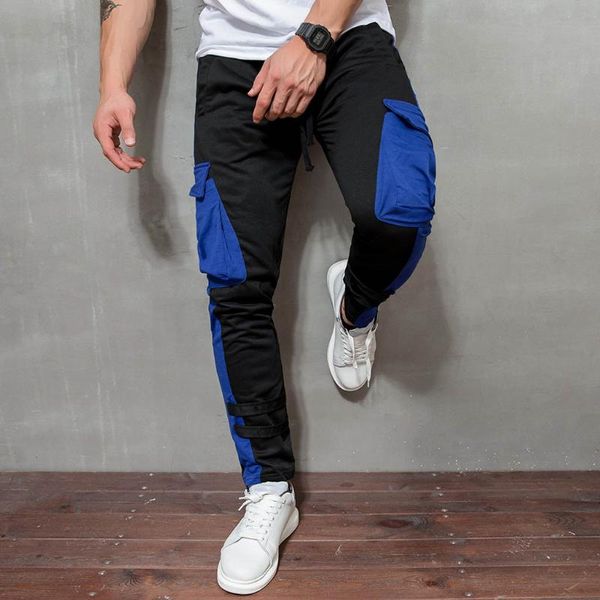 

men's pants nice loose long pant men sweatpants baggy trousers fashion fitted bottoms street wear hip hop pocket tide, Black
