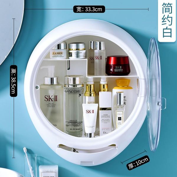 

wall-mounted cosmetic rack punch bathroom toilet washstand storage shelves