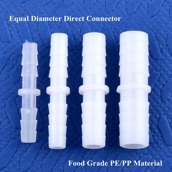 

watering equipments 5~200pcs 4~14mm food grade plastic equal dia direct connectors aquarium fish tank air pump fittings water pipe hose pago