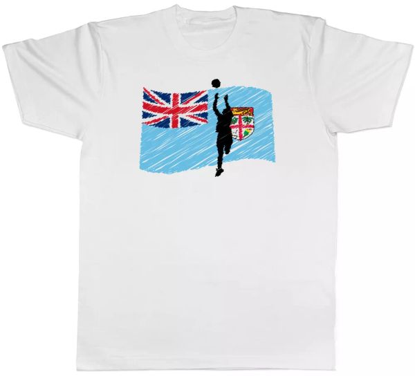 

fiji netball mens t-shirt, White;black
