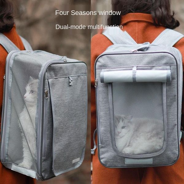 

cat carriers,crates & houses pet carrier backpack bag dog go out box portable hand carry crossbody shoulder clear