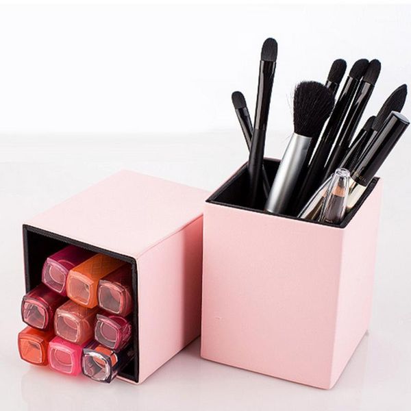 

makeup brushes holder empty portable pu leather container magnetic make up brush pen cosmetic tool organizer1