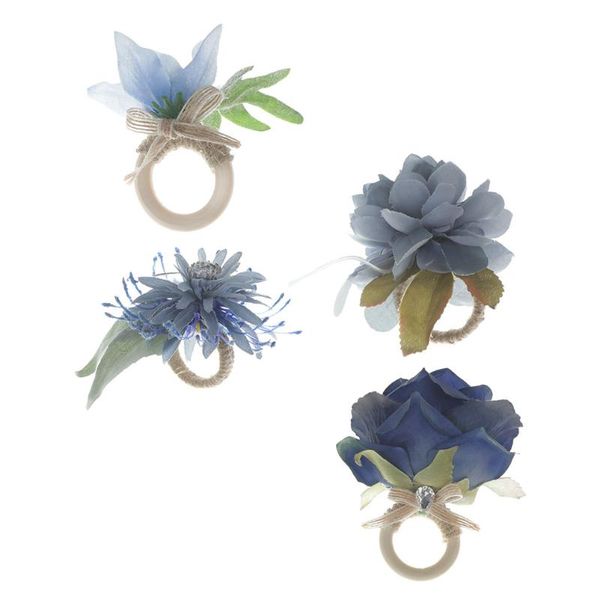 

napkin rings 4pcs wedding flower delicate buckles household decor