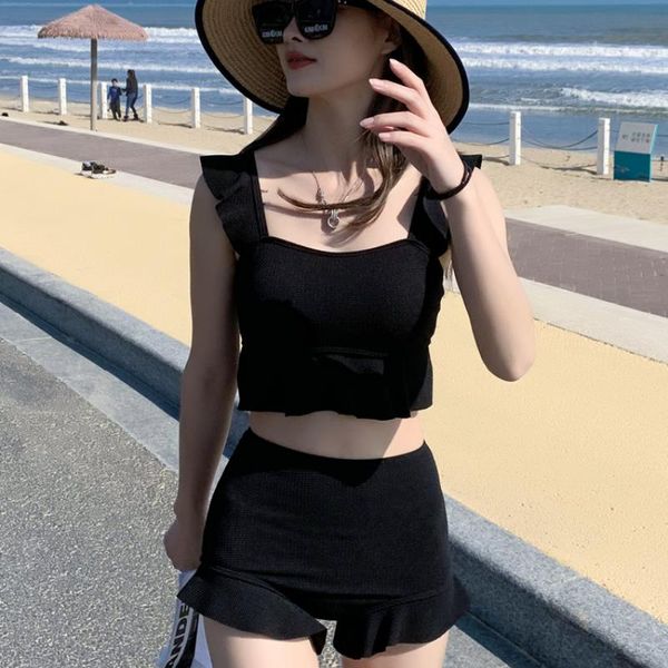 

one-piece suits swimsuit women's split bikini, thin and small breasts gathered in spring swimwear