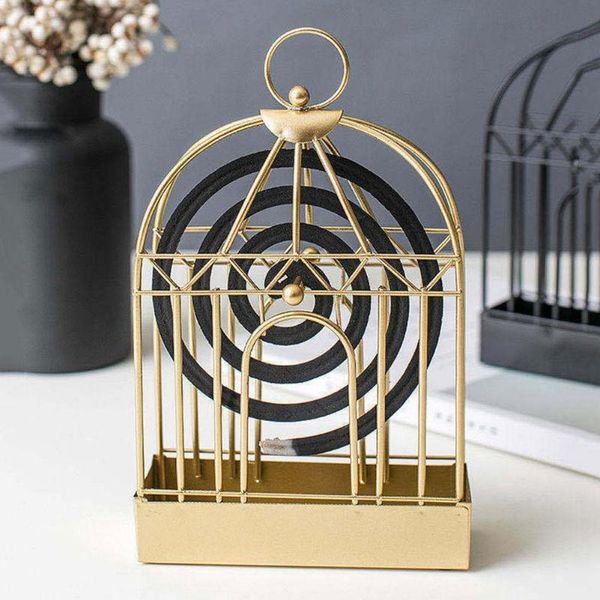 

fragrance lamps wrought iron mosquito coil box outdoor home can be hung holder repellent birdcage incense burner accessories