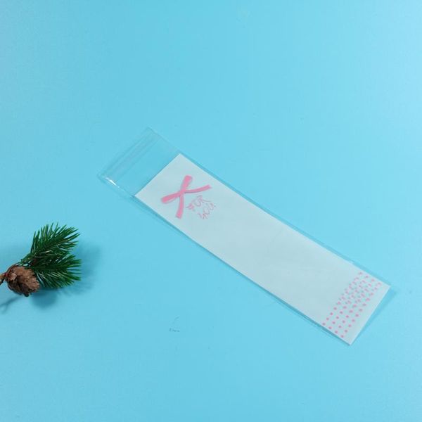 

gift wrap 100pcs long transparent self-adhesive sealing bag diy and candy packaging bags cookie finger biscuits bakery )
