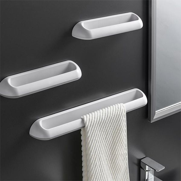 

towel racks wall mounted bathroom storage organizer rack creative seamless kitchen shelf household items accessories