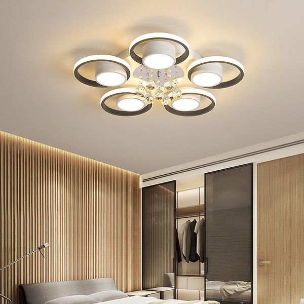 

ceiling lights modern led panel lotus flower crystal light lamp fans e27 lamps