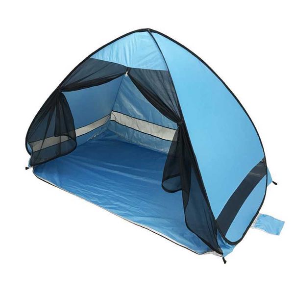 Anti-Moskito-Strand-Schattenzelt mit Gaze-UV-Schutz, automatisch Camping, Outdoor, tragbares Strandzelt, Netzvorhang Y0706