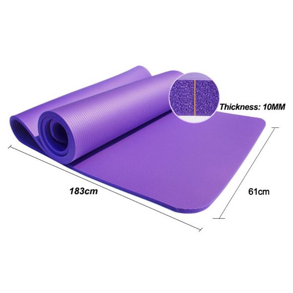 

10mm 183*61cm yoga mat non slip carpet pilates gym extra thicken exercise durable workout matsports pads for beginner mats