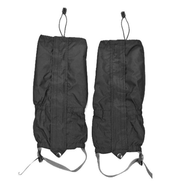 

pair of double sealed self-adhesive tape zippered closure tpu strap leg gaiters leggings cover for biking boating fishing disposable