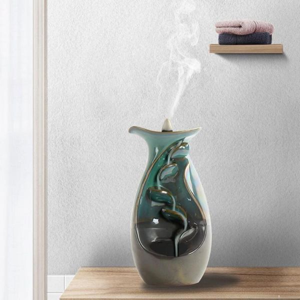 

fragrance lamps s ceramic waterfall backflow incense burner holder aromaed diffuser home ornament