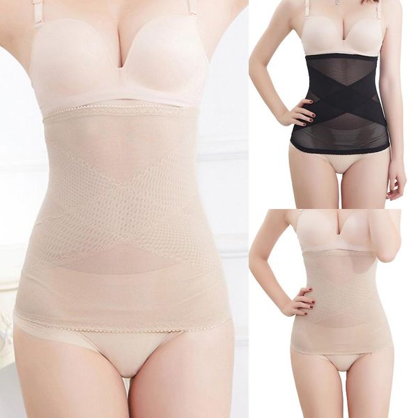 

waist support women control shapewear postpartum belly wrap for tummy breathable high elasticity abdomen daily exercise trainer smart, Black;gray