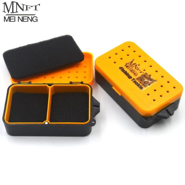 

6pcs 2 compartments earthworm worm bait alive lures fishing tackle box portable storage baits case accessories