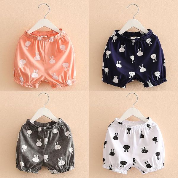 

summer casual 2 3 4-10 years old children kids korean style fashion cotton print lantern sports beach shorts for girl baby, Black