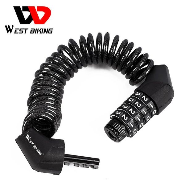 

bike locks west biking mini helmet lock anti-theft 4 digit password bicycle for scooter motorcycle portable mtb road cable