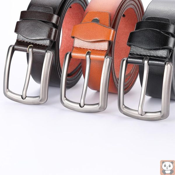 

belts belt men's casual business pin buckle pu for women cowboy, Black;brown