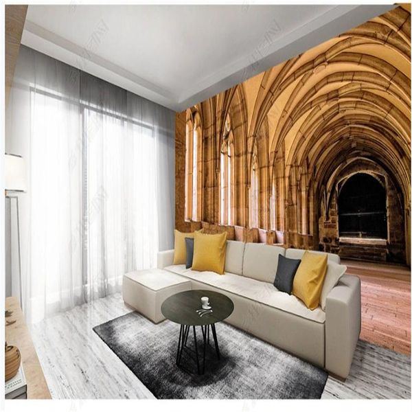 

Custom space building wallpapers 3d murals wallpaper for living room modern wallpaper for living room, Gold
