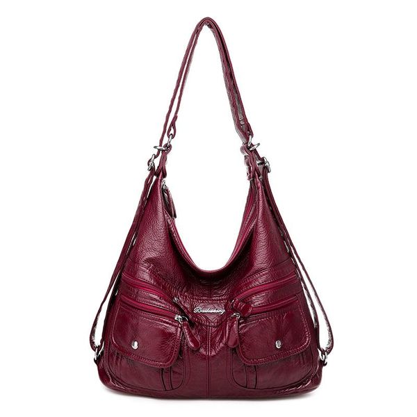 

evening bags multifunction luxury handbags women designer vintage casual tote bag ladies hand soft leather shoulder retro