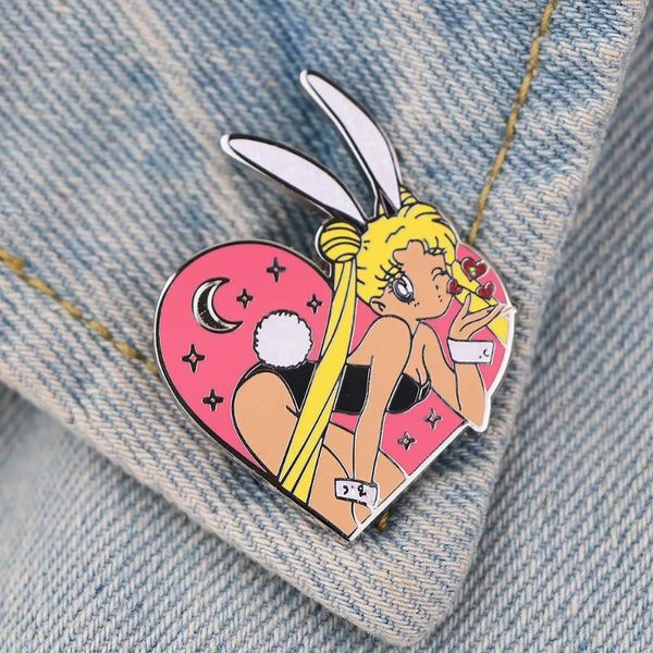 

pins, brooches lt759 japanese anime cute manga icons enamel pin badge cartoons collar lapel for backpack decoration jewelry gifts, Gray