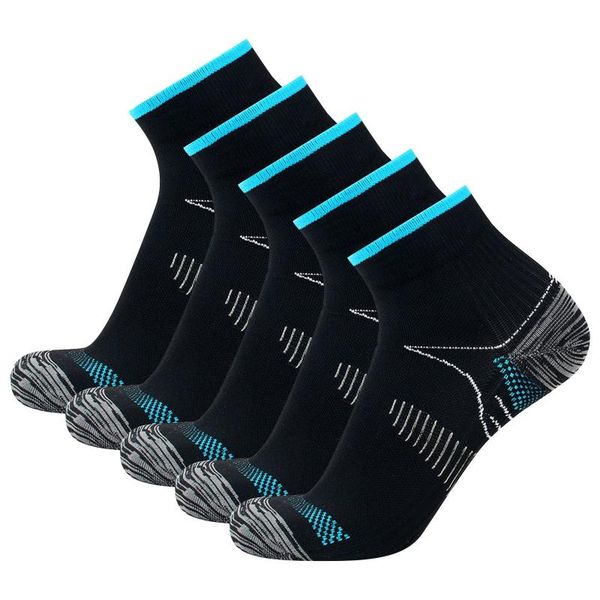 

pairs plantar fascia compression socks sweat-absorbent deodorant breathable sweats sports pressure ankle support, Blue;black