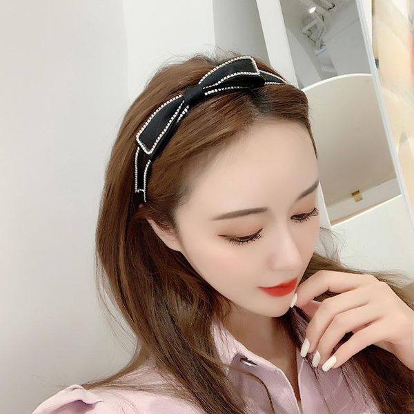 

hair clips & barrettes buling flash diamond retro satin inlaid with bow headband for women french temperament accessories, Golden;silver
