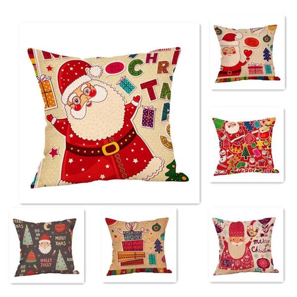 

pillow case christmas gifts santa linen pillowcase car custom wholesale