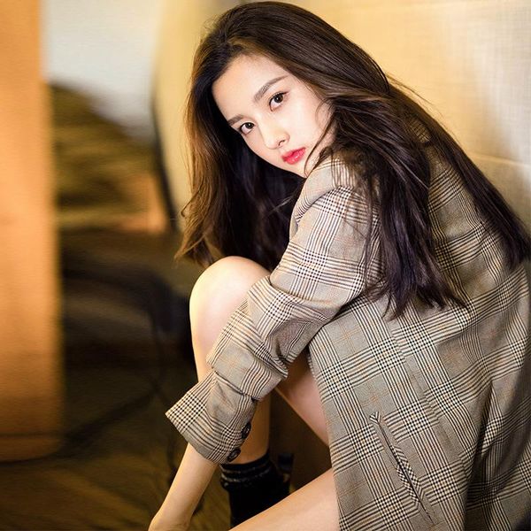 

autumn korean women slim casual plaid suit jacket office lady blazer suits pockets jackets coat outerwear women's & blazers, White;black