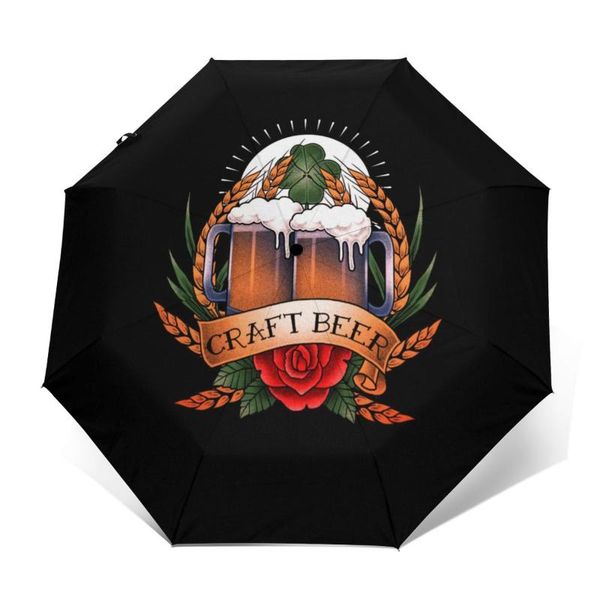 

umbrellas craft beer umbrella auto waterproof creative painting home reinforced