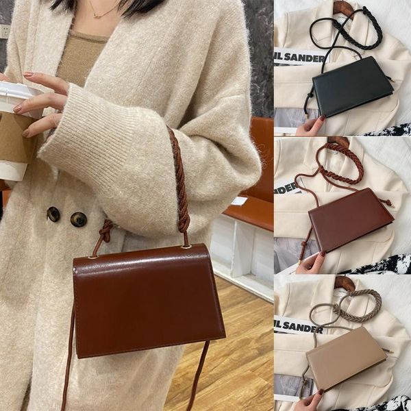 

lady small square handbag 2021 belt bag casual all-match female shoulder bags trendy women crossbody girl black#g30